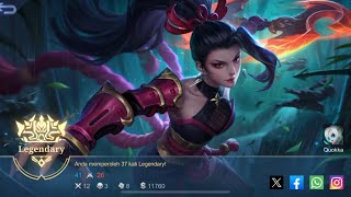 Game Play Mobile Legends Hero Hanabi : Gendong Di Tier Epic Pakek Marksman Hanabi