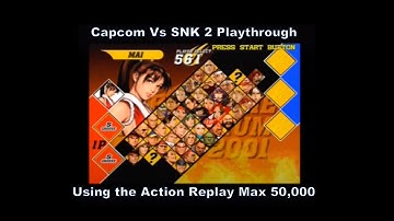 Capcom Vs SNK 2 Mai Playthrough using the Ps2 Action Replay Max 50,000 :D #Playstation #Sony #Ps2