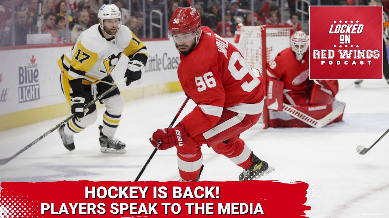 Red Wings Top Line for Preseason Game 1 Confirmed Training Camp Media Availability Reactions