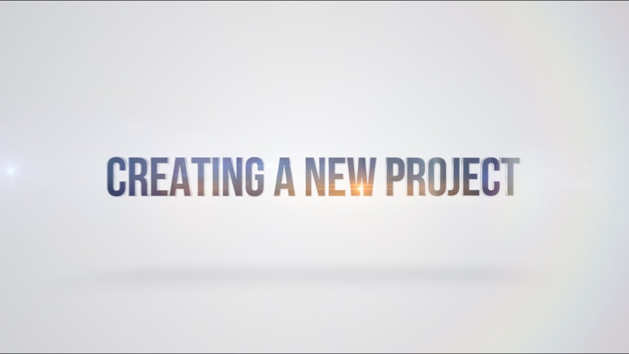 3. Creating a new project - YouTube