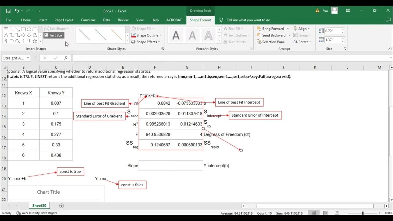 LINEST STATISTICAL ALGORITHIM LIST IN EXCEL 0.9 YouTube