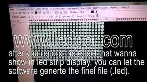 How to use software LedEdit programme effects by screen shot way for led strip display