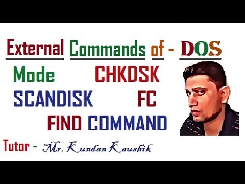 External Command - Mode, FC and Find their syntax in dos