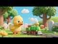 Baby Duckling Finds a Tiny Green Train | Nursery Rhymes & Kids Songs