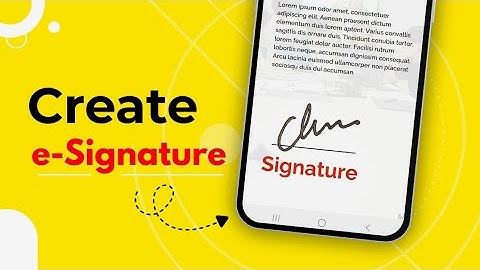 How to create a Digital Signature in Mobile | Create e signature in PDF 