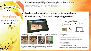 Experiencing GPU path tracing in online courses | Eurographics'2021 Edu Paper