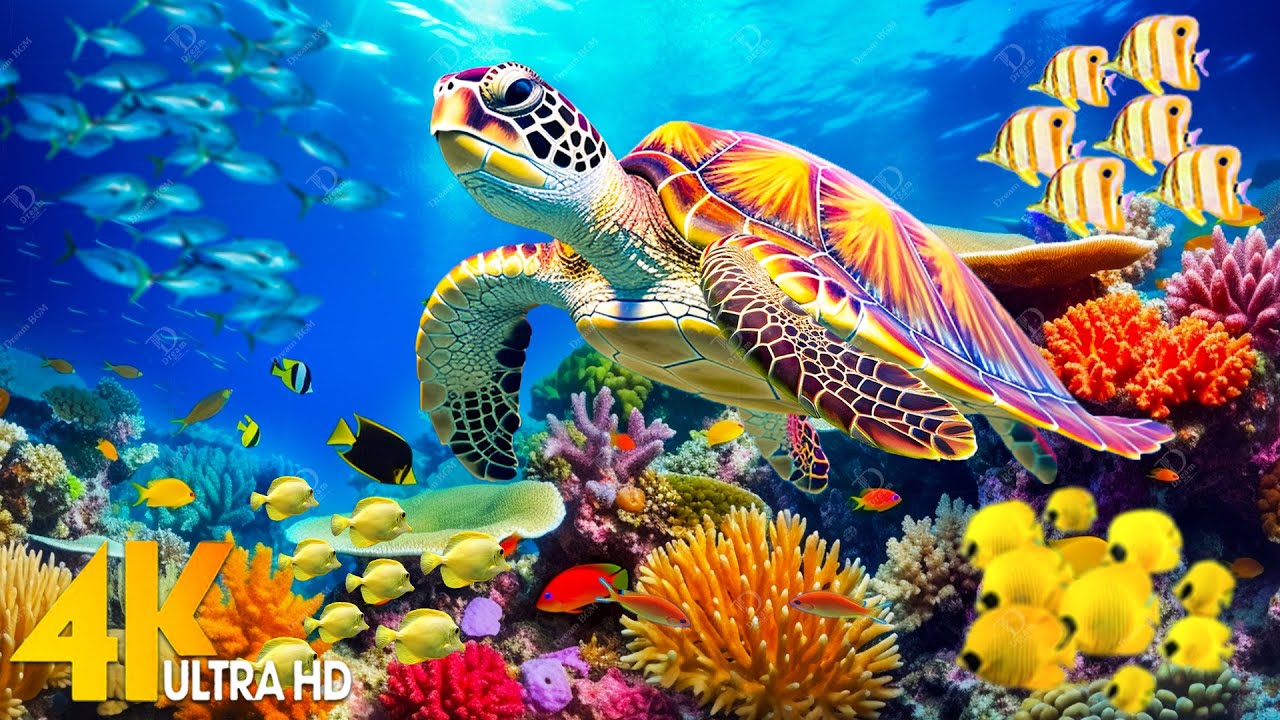 Under Red Sea 4K - Sea Animals for Relaxation, Beautiful Coral Reef ...