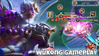 Unbelievable Twisting Wukong Jungle Gameplay  Hard Carry  Arena Of Valor Lin Qun Mobile Cot