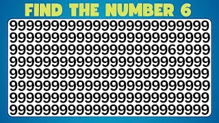 Find the odd Number - Letter - Spot the difference game | Easy to Hard