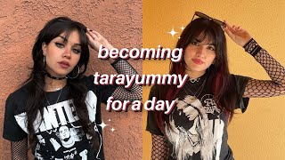 BECOMING TARAYUMMY FOR A DAY | Makeup, Outfits & Pictures 🖤✨