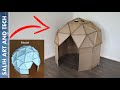 Geodesic dome  how to make cardboard house  igloo house with measurements