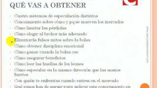 Video Presentacion curso Sistemas para invertir en Bolsa