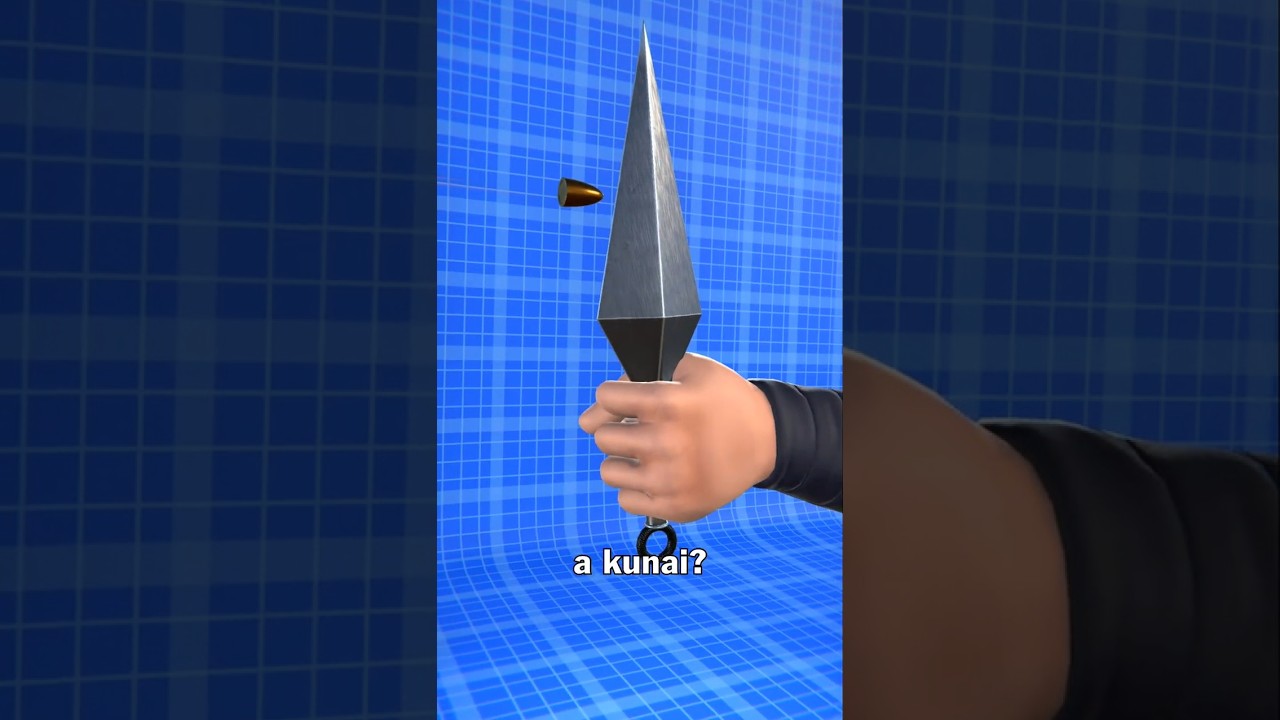 Could A Kunai Cut A Bullet In Half? 🤔 #shorts #kunai #bullet