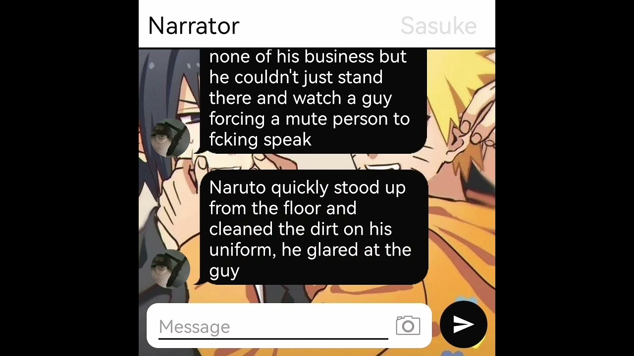 ☁️Mute Naruto Au☁️ SasuNaru Texting Story || Ep. 3