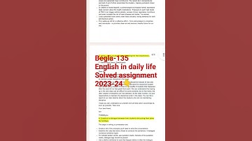 BEGLA- 135 | English in Daily Life | Solved Assignment 2023-24 #bollywood #song #ignou #assignment