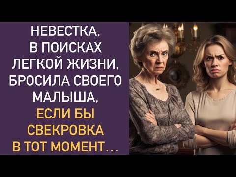 Невестка, в поисках легкой жизни, бросила своего малыша, если бы...