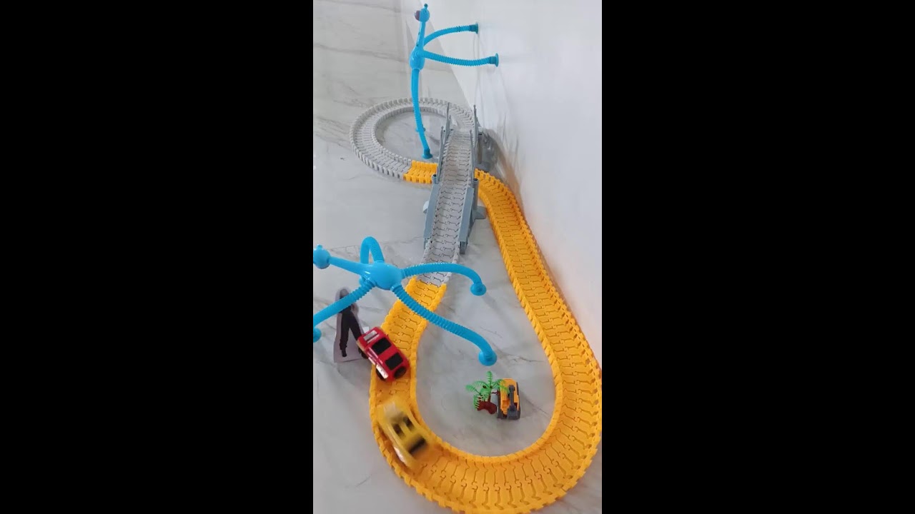 TWO CAR RACE TRACK CHALLENGE #cars #race #toys #asmr - YouTube