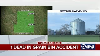 1 dead in grain bin accident near Newton