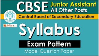 CBSE Junior Assistant Syllabus & Exam Pattern 2020 | CBSE Jr. Asst. Model Question Paper screenshot 2