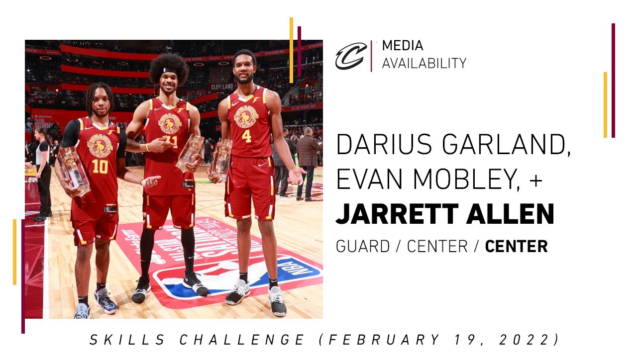 Darius Garland Evan Mobley & Jarrett Allen Cleveland Cavaliers Fanatics Exclusive Parallel Panini Instant NBA Skills Challenge Champions Single