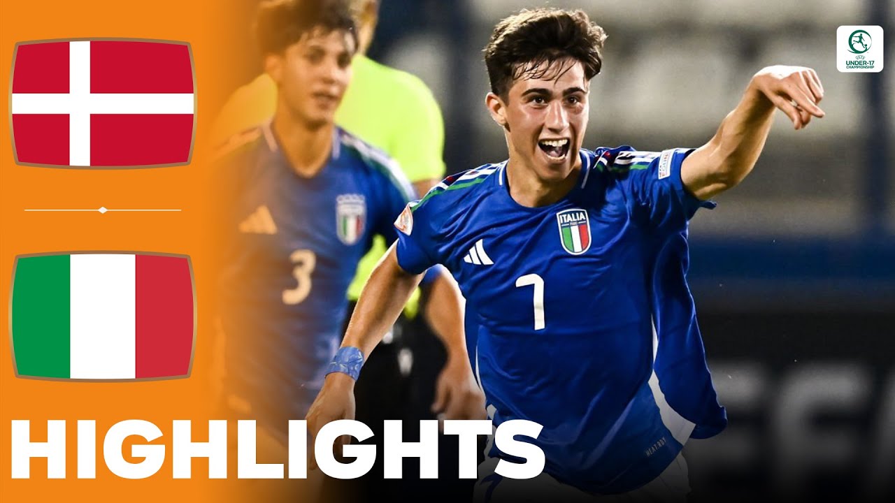 Italy v Denmark | U17 Euro Championship semi-final | Highlights 02-06-2024