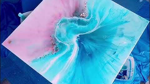 Resin Pouring - Art Process - Part 2 - Time-lapse video of resin painting - Coogee Vibe