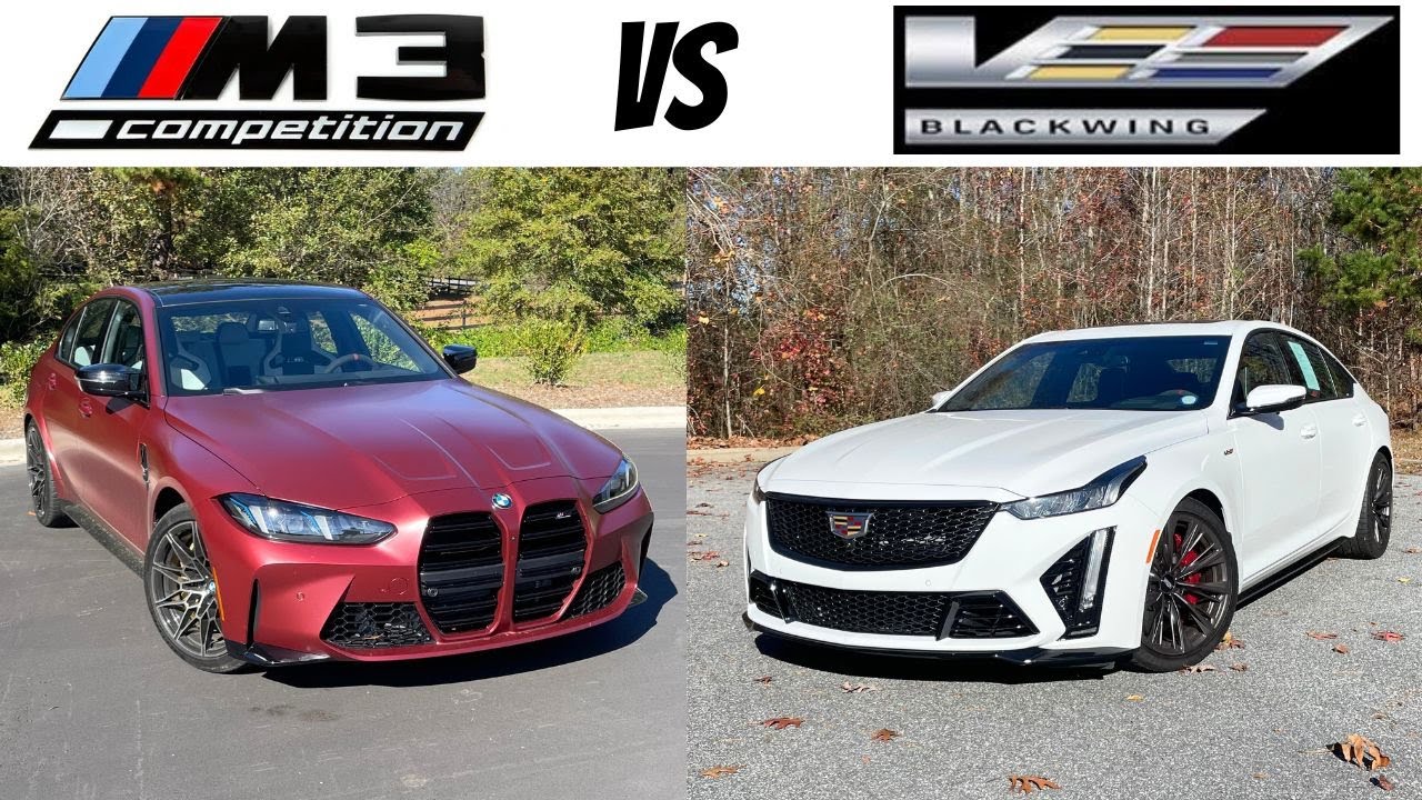 2025 BMW M3 Competition vs Cadillac CT5 V Blackwing comparison thumbnail highlighting manual-focused driving impressions