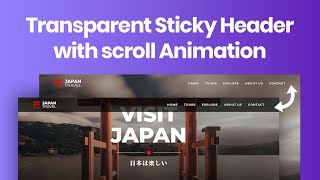 How to create a Transparent Sticky Header in WordPress with Elementor