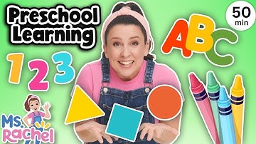 Preschool & Toddler Learning Video with Ms Rachel - Learn Shapes, Letters, Numbers, Colors & More