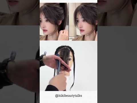 ✨ Korean Bangs Tutorial ✨ #haircut #shorts #korean #bangs #tutorial #aesthetic