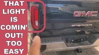 How To Remove/Replace 2022-2026 GMC Sierra Tail Lights. EASY. Driver And Passenger Side. Gmc Sierra Rear Lights