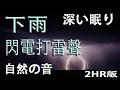 下雨打雷聲2小時無廣告版II有助睡眠的大自然的白噪音ll調節腦內多巴胺增強，不同腦區的連接性，增強記憶力。