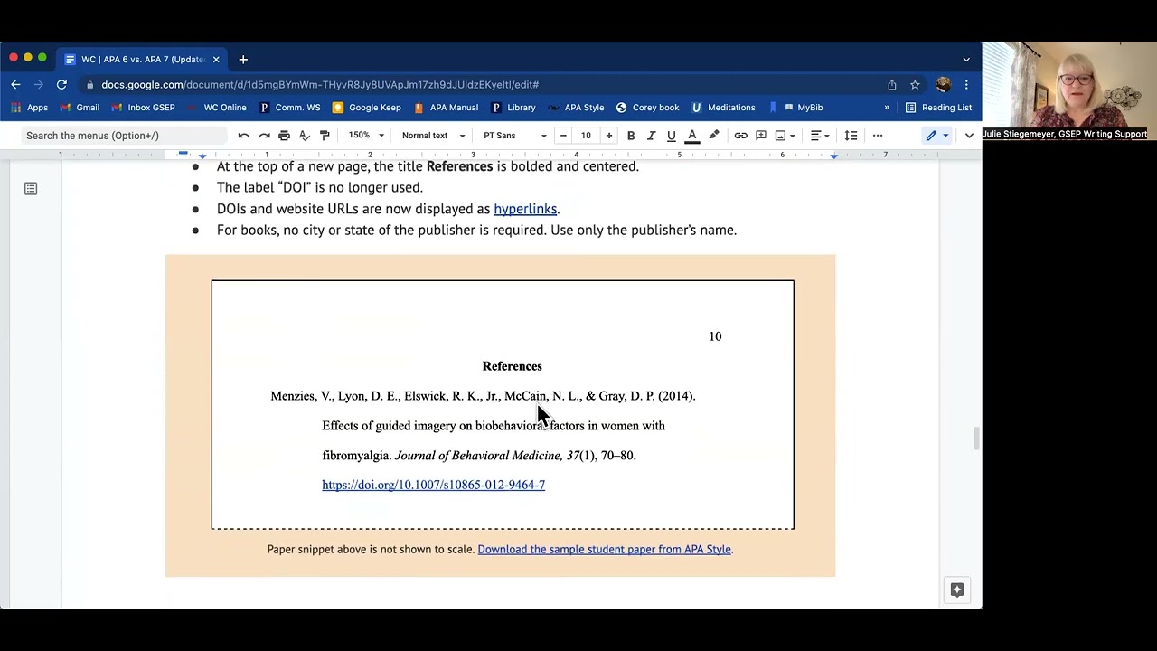 Comparison of APA Publication Manual 6th ed. vs. 7th ed