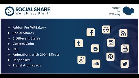 Social Share - Addons for WPBakery Page Builder WordPress Plugin By ad-theme