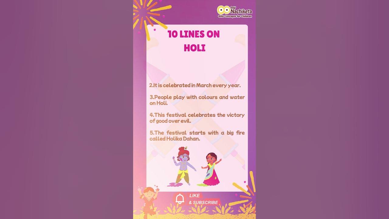 lines on holi