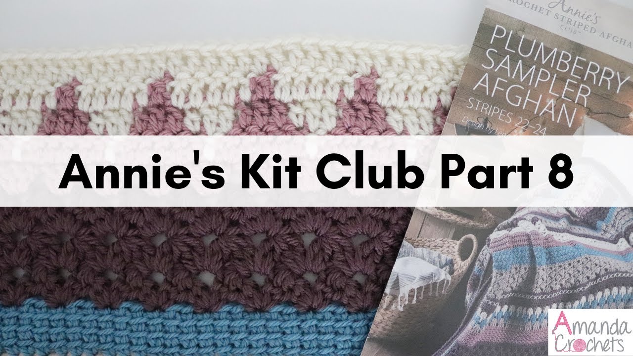 Annie's Crochet Striped Afghan Kit Club | Review of Kit #8