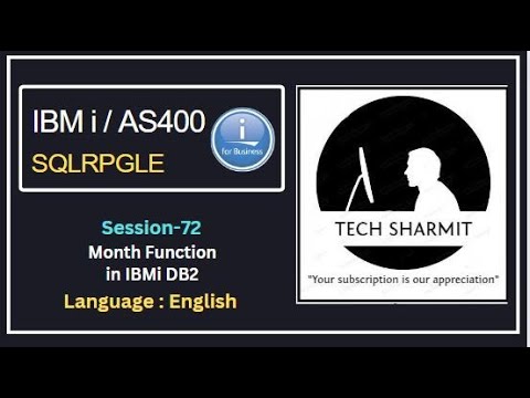 Month function in db2 sql  | SQLRPGLE | ibmi training | sqlrpgle as400 | db2 | db2 view