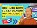 C++: ordinare persone per nome ed età con procedure - esercizio svolto n. 66