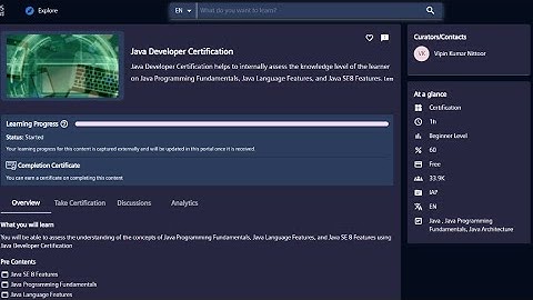 Java certification Developer || Infosys in springboard portal || 2023
