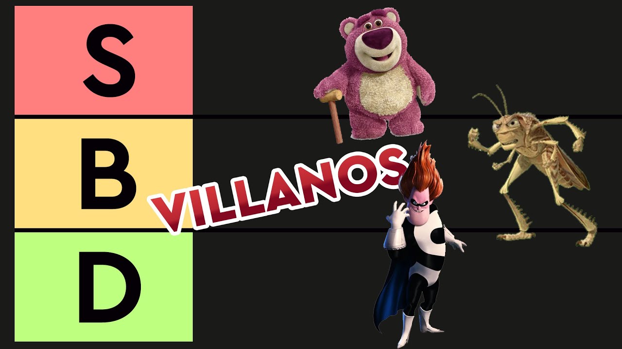 Tier List villanos de Pixar