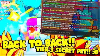 🎉 SO LUCKY! 🍀 I GOT *BACK TO BACK*NEW TIER 3 SECRET ON CAMERA! 😍🥳 in [🛸BRUH INVASION🛸]🐾 Pet Catchers