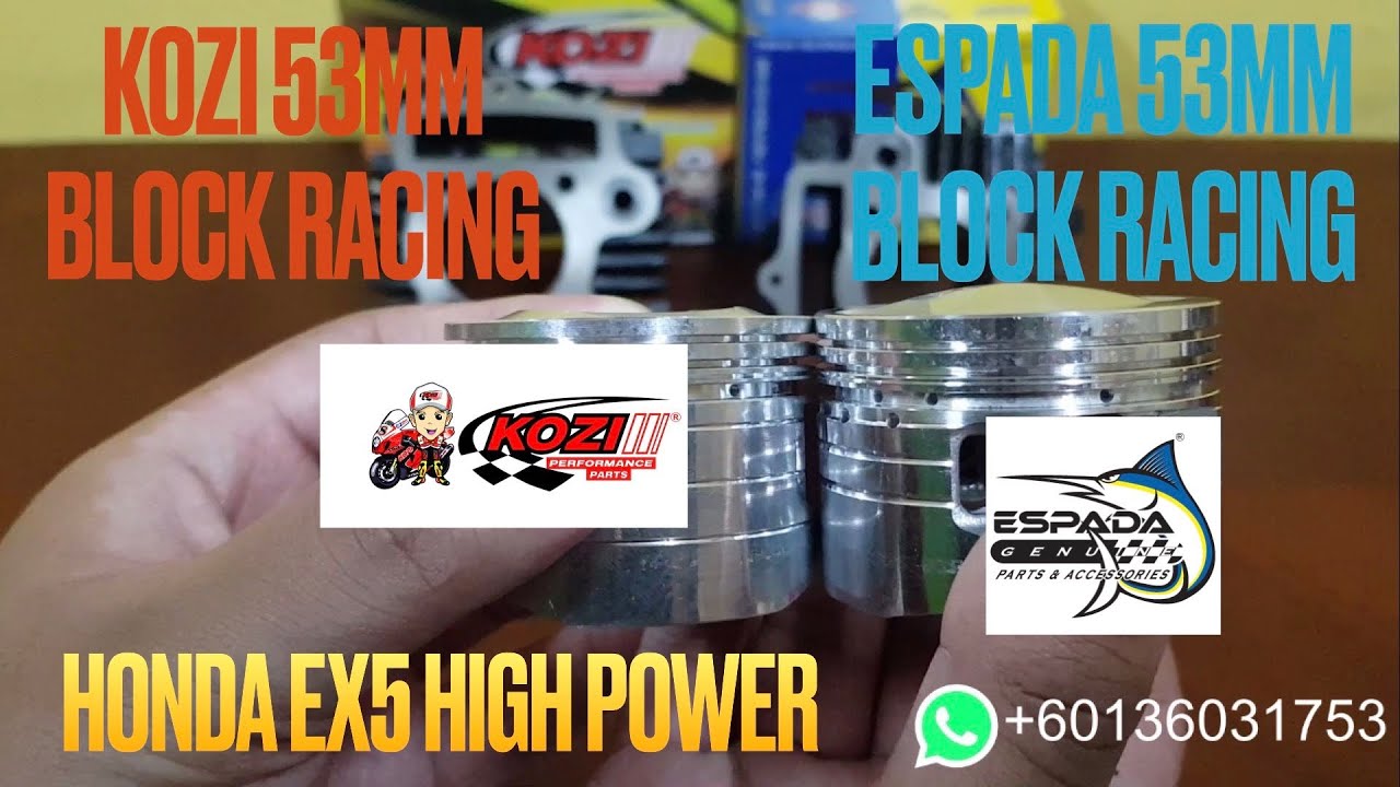 KOZI & ESPADA 53MM BLOCK MOTO HONDA EX5 HIGH POWER PISTON ...