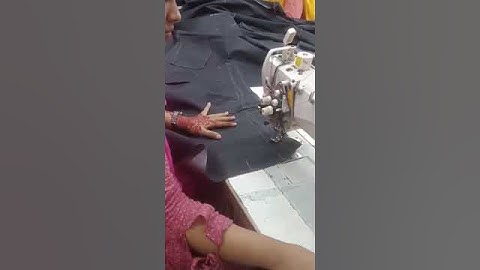 BACK POCKET JOIN WITH 2ND STITCH BY ANGULAR MACHINE #sewing #patterncutter #machine