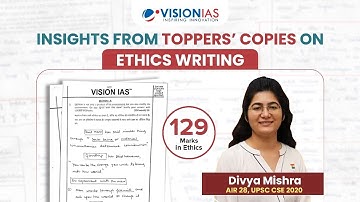 Ethics Toppers Copies Insights | Divya Mishra, AIR-28, 2020 | UPSC Mains