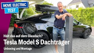 Tesla Model S Dachträger - Hält das auf dem Glasdach? Tesla Roof Rack mounting on glas roof