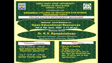 Tamil Nadu open University- OER Class