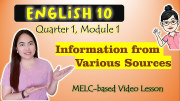 Information from Various Sources || GRADE 10 || MELC-based VIDEO LESSON | QUARTER 1| MODULE 1