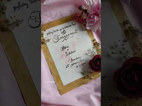 engagement ceremony/handwritten letter #handwritingexpert #calligraphy #instareels