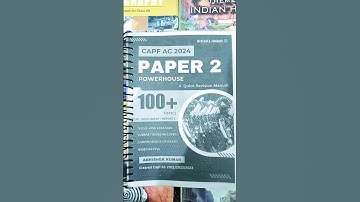 Capf AC Paper 2 Book | Capf AC Paper 2 Notes #capfacpaper2 #capfpreparation #capfac2024