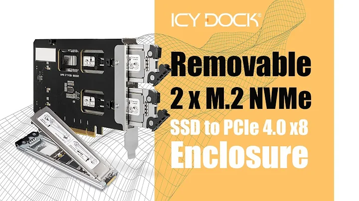 ICY DOCK 2 Bay Removable M.2 NVMe SSD Mobile Rack for PCI Express Slot | ExpressSlot MB842MP-B